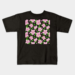 Cherry blossoms pattern - black Kids T-Shirt